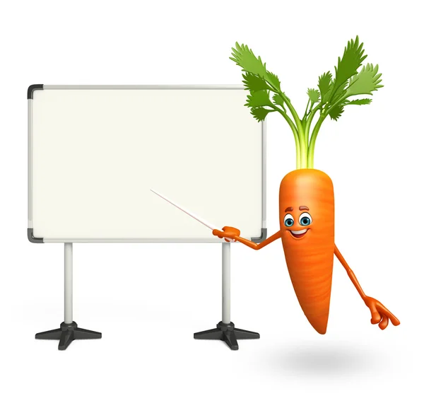 Stripfiguur van wortel — Stockfoto