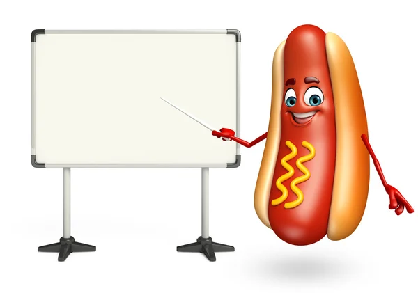 Cartoon character of hot dog — Stock Photo, Image