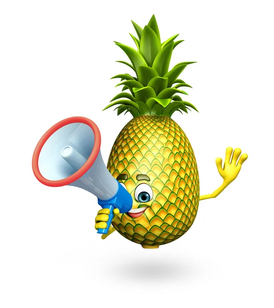 Stripfiguur van ananas — Stockfoto