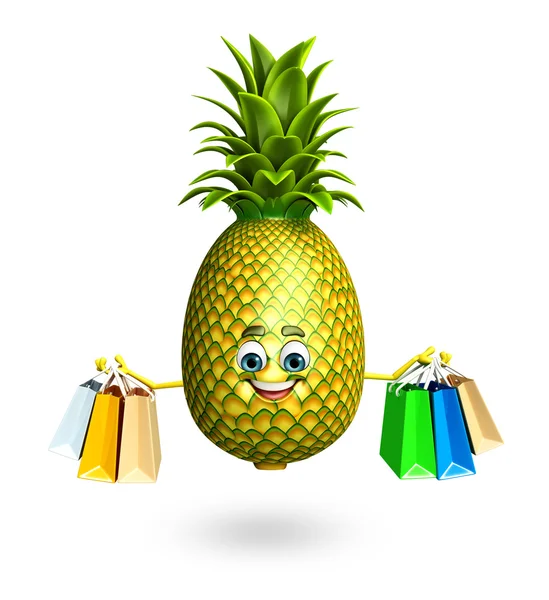 Cartoon character of pineapple — Stock Photo, Image