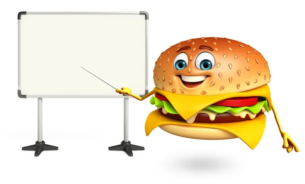 Cartoon character of  burger — Stock Photo, Image