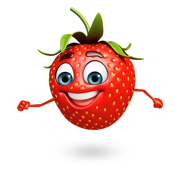 Cartoon character of strawberry — Stock Photo, Image