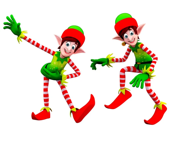 Cartoon Elves — Stock Photo, Image