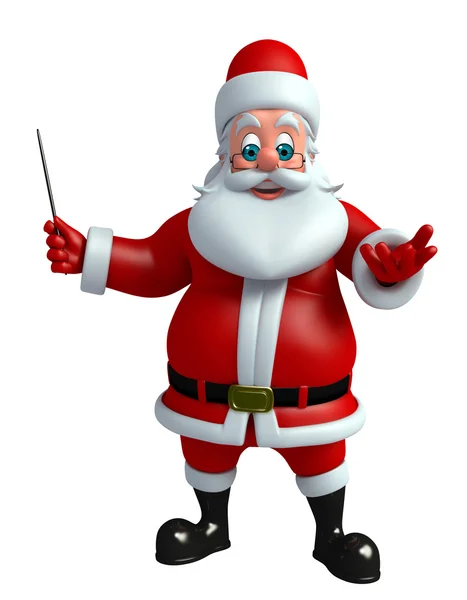 Cartoon Santa claus with magic stick — Stock Photo, Image