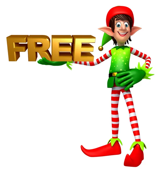 Elves with free sign — Stock Photo, Image