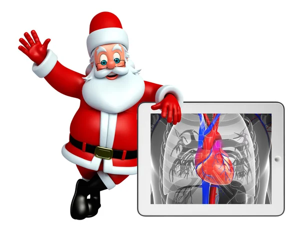Санта-Клаус с анатомическим рентгеном — стоковое фото