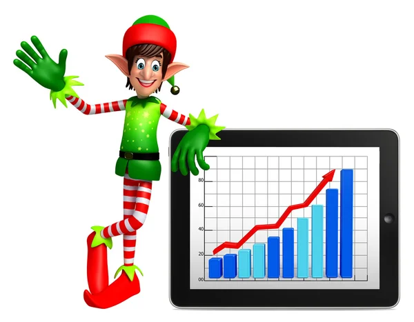 Elves with tab — Stock Photo, Image