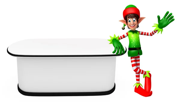 Elves with table — Stock Photo, Image