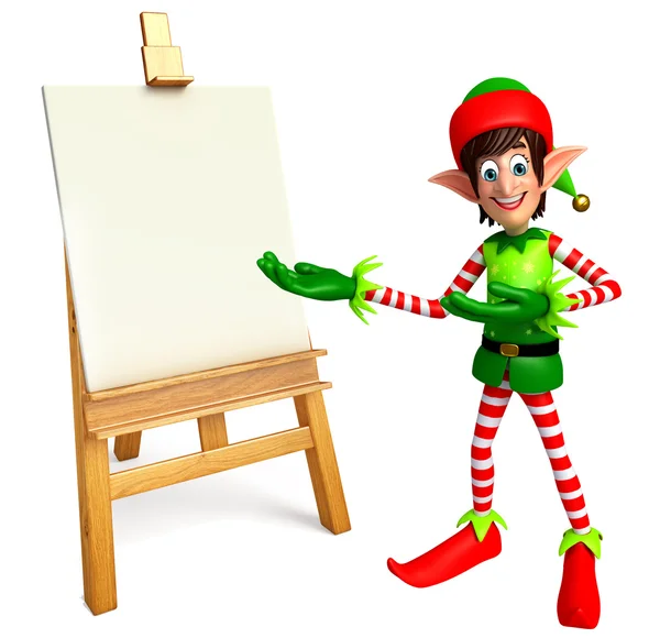 Elfové s kreslicím plátnem — Stock fotografie