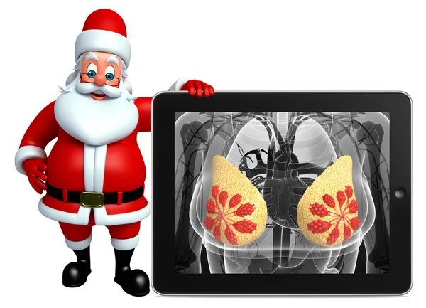 Papai Noel com raio-x anatômico — Fotografia de Stock