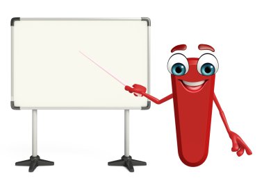 Çizgi film karakteri alfabenin ben ekran kartı ile