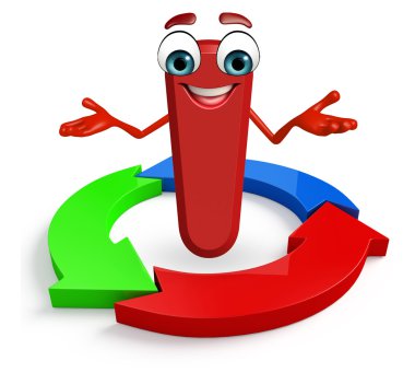 Çizgi film karakteri alfabenin ben