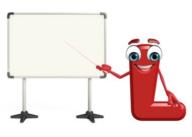 Çizgi film karakteri alfabenin L ile not etmek