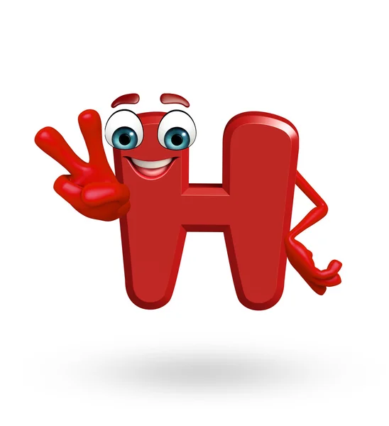Carácter de dibujos animados del alfabeto H — Foto de Stock