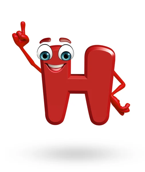 Tecknad figur i alfabetet H — Stockfoto