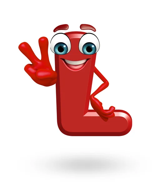 Cartoon Character of alphabet L — Stockfoto