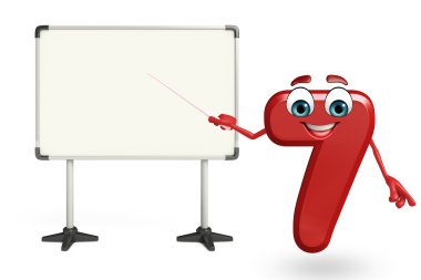 ekran kartı ile yedi basamaklı çizgi film karakteri