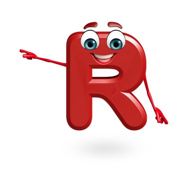 Çizgi film karakteri alfabenin R