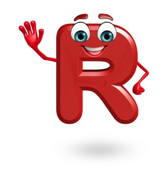 Çizgi film karakteri alfabenin R