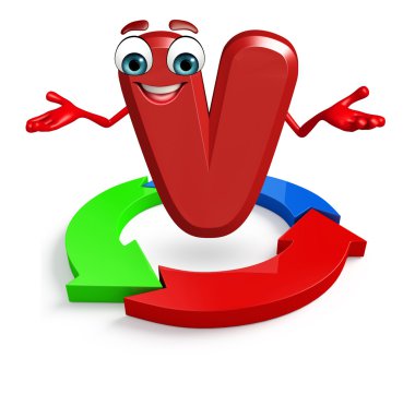 Çizgi film karakteri alfabenin V