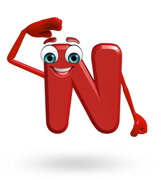 Cartoon Character of alphabet N — Stock Photo, Image