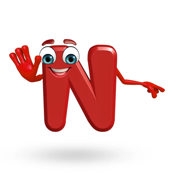 Cartoon Character of alphabet N — Stock Photo, Image