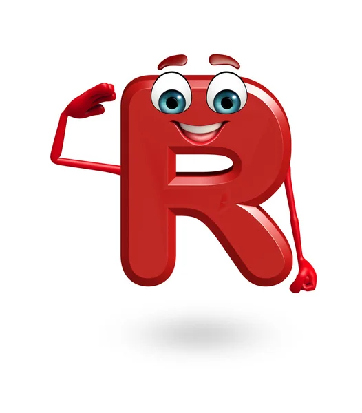 Cartoon Character of alphabet R — Stock Photo, Image