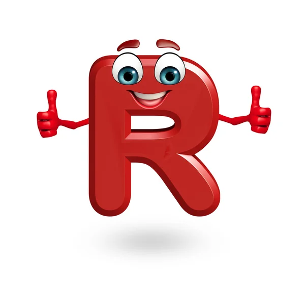 Мультфильм Характер алфавита R — стоковое фото
