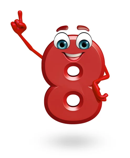 Personagem de desenho animado de oito dígitos — Fotografia de Stock