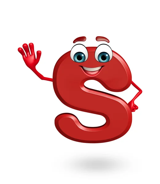 Kreslená postavička abecedy S — Stock fotografie
