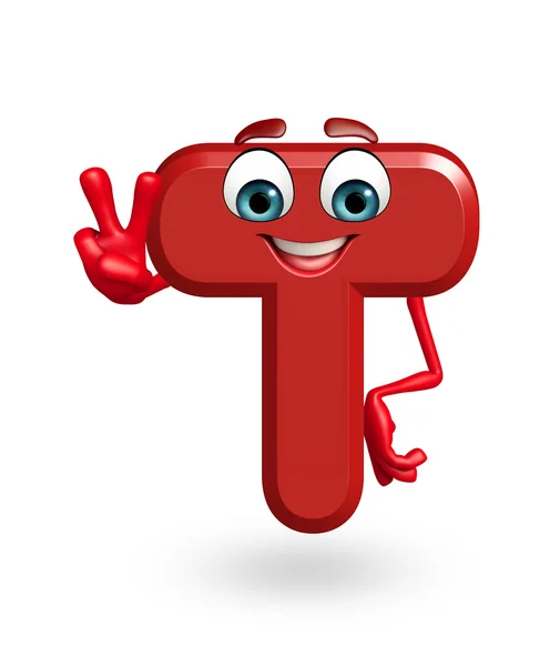Cartoon Character of alphabet T — Stock Photo, Image