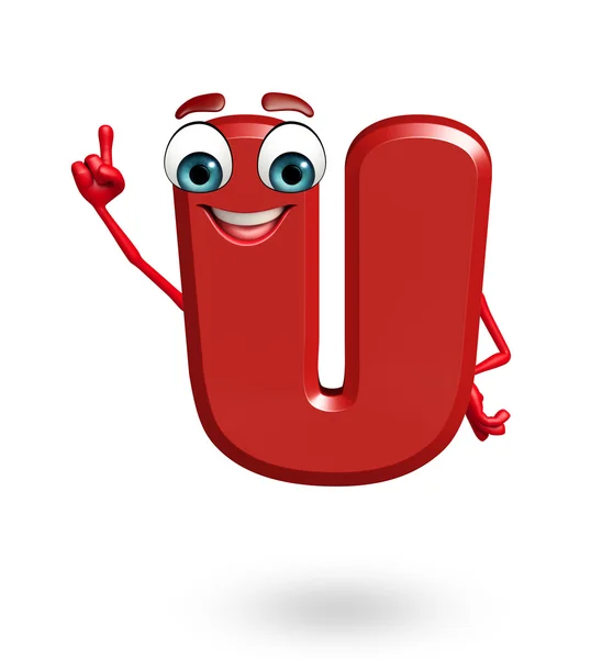 Desenhos animados Personagem do alfabeto U — Fotografia de Stock