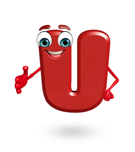 Cartoon Character of alphabet U — Stock Photo, Image