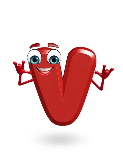 Cartoon Character of alphabet V — Stock Photo, Image