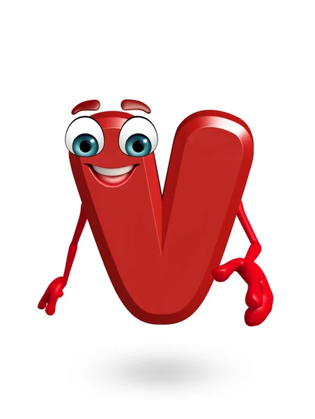 Cartoon Character of alphabet V — Stock Photo, Image
