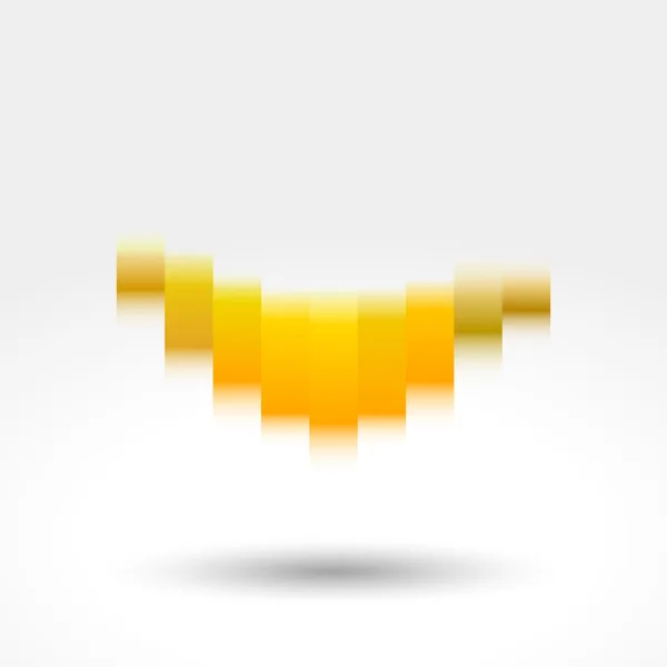 Bananen-Farbverlauf-Pixel — Stockvektor