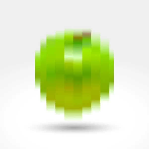 Gradiente de manzana verde píxeles — Vector de stock