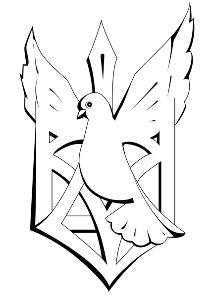 Emblem der Taube — Stockvektor