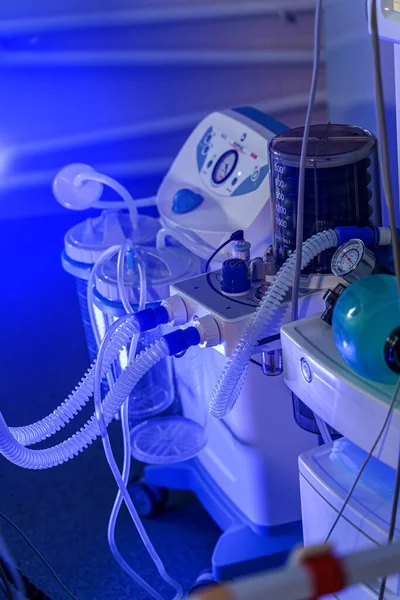Mechanikus Szellőzőberendezés Tüdőgyulladás Diagnosztizálása Tüdő Oxigénnel Való Szellőztetése Covid Koronavírus — Stock Fotó