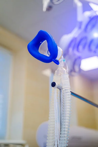 Beatmung Der Lungen Mit Sauerstoff Maske Für Die Intubation Teil — Stockfoto