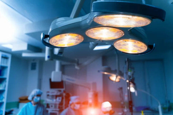 Surgical Lamps Four Lamps Operating Room Modern Equipment Surgery Date — Stock Photo, Image