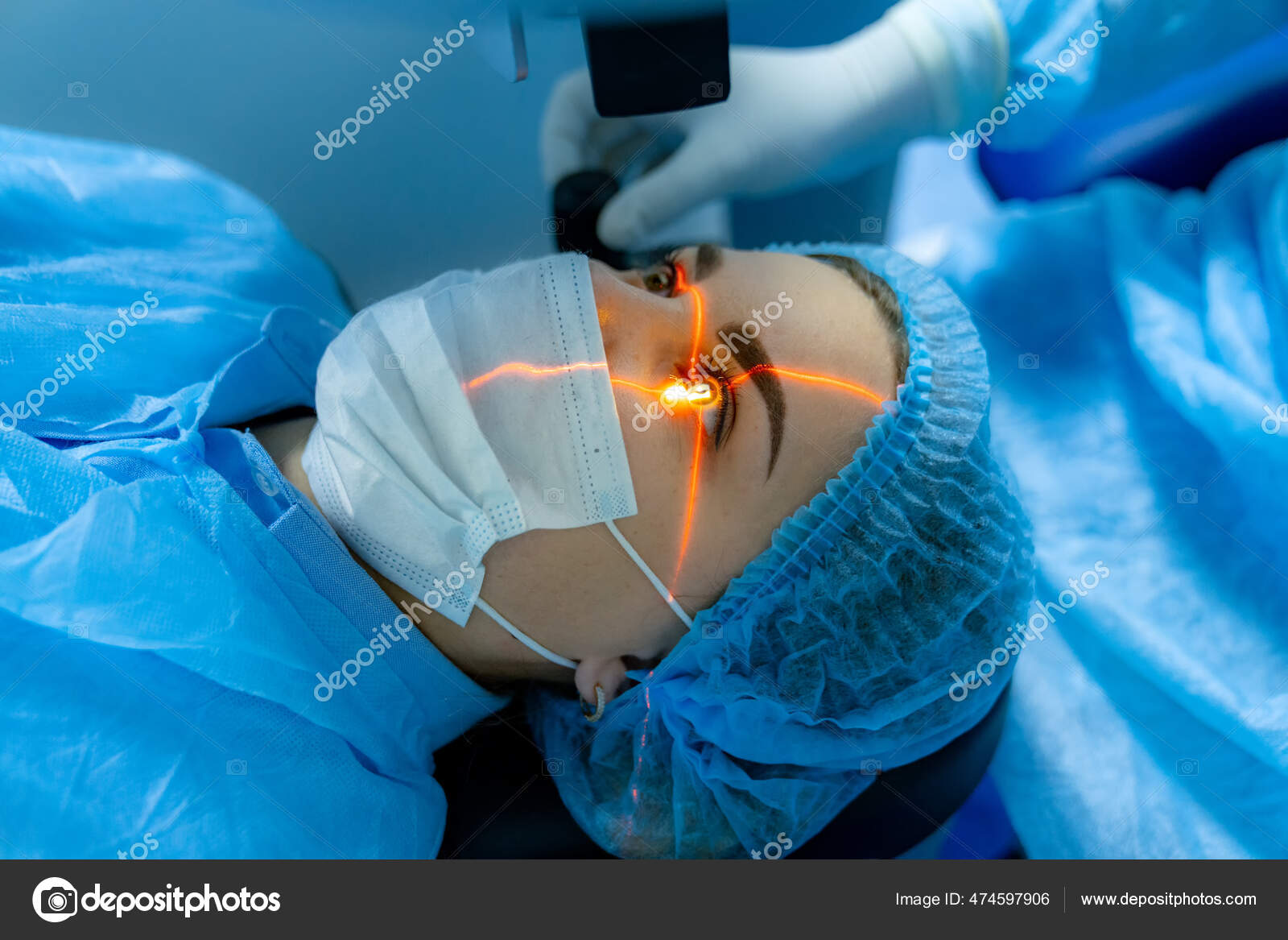 Medical Laser Eye Correction Medicine Technology Eye Operation Stock