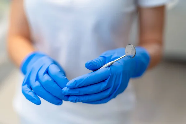 Professional medical hands in gloves close up. Surgery gloves on hands.