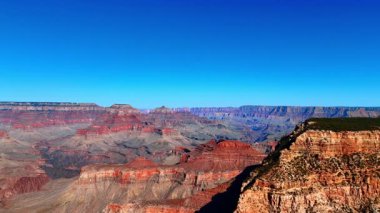 Grand Canyon wide scenic vista. A wide scenic vista displays the canyons immense scale.