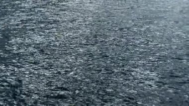 Dalgalanan su yüzeyi gündüz vakti ışığı yansıtıyor. Su yüzeyi güneş ışığı altında yansımalarla parıldıyor, gün boyunca dalgalar üzerinde desenler oluşturuyor..