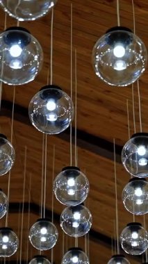 Işıklandırma dekorunu kapat. Güzel lüks lamba dekoru