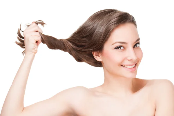 Capelli pieni forti . — Foto Stock