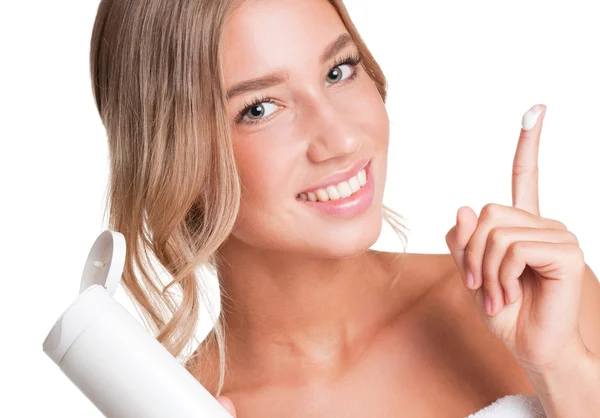 Blond kosmetika skönhet. — Stockfoto