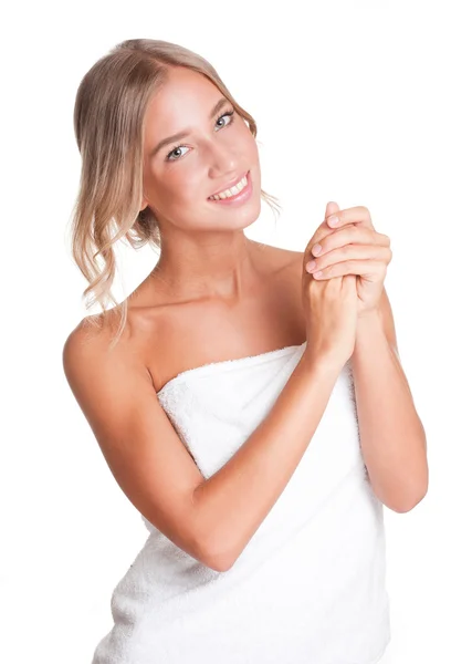 Blond kosmetika skönhet. — Stockfoto