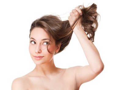 Strong healthy hair. clipart